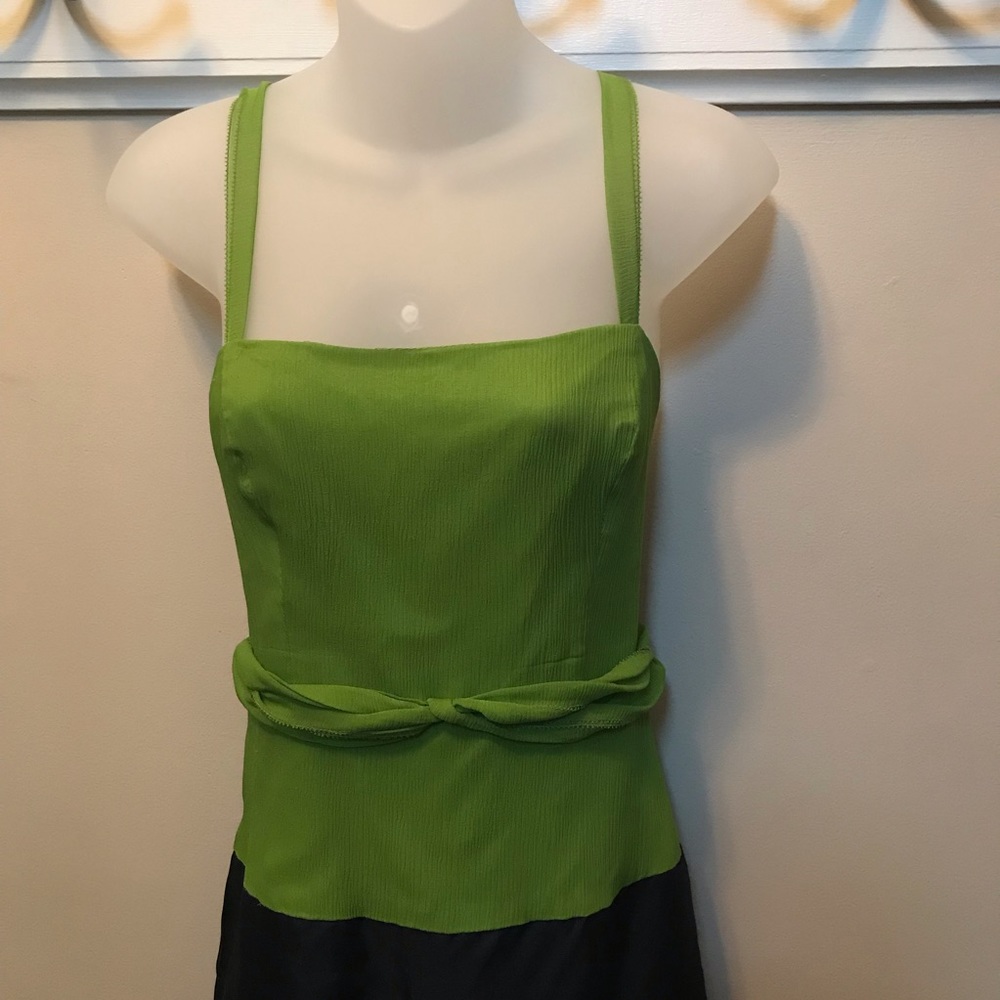 Vera Wang two tone silk sheath